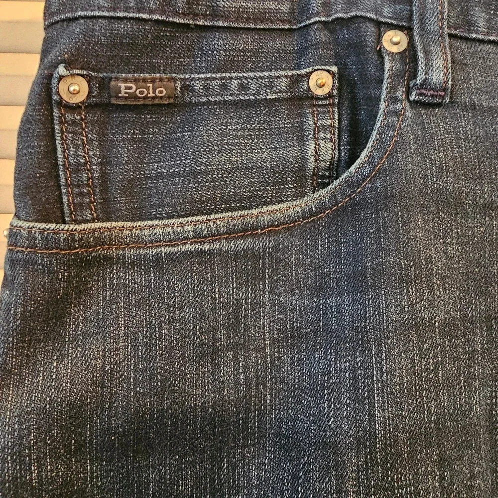 Polo Ralph Lauren Hampton Relaxed Straight Jeans Dark Wash 40x30 Mens Denim